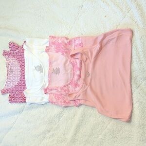 Pink and White Tank Tops Set Of 4